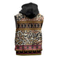 Cameroon Toghu Sleeveless Zip Hoodie Wild Animal Skins Seamless Pattern
