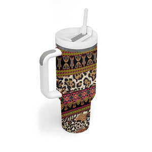 Cameroon Toghu Tumbler With Handle Wild Animal Skins Seamless Pattern