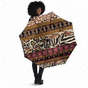 Cameroon Toghu Umbrella Wild Animal Skins Seamless Pattern