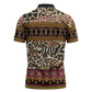 Cameroon Toghu Zipper Polo Shirt Wild Animal Skins Seamless Pattern