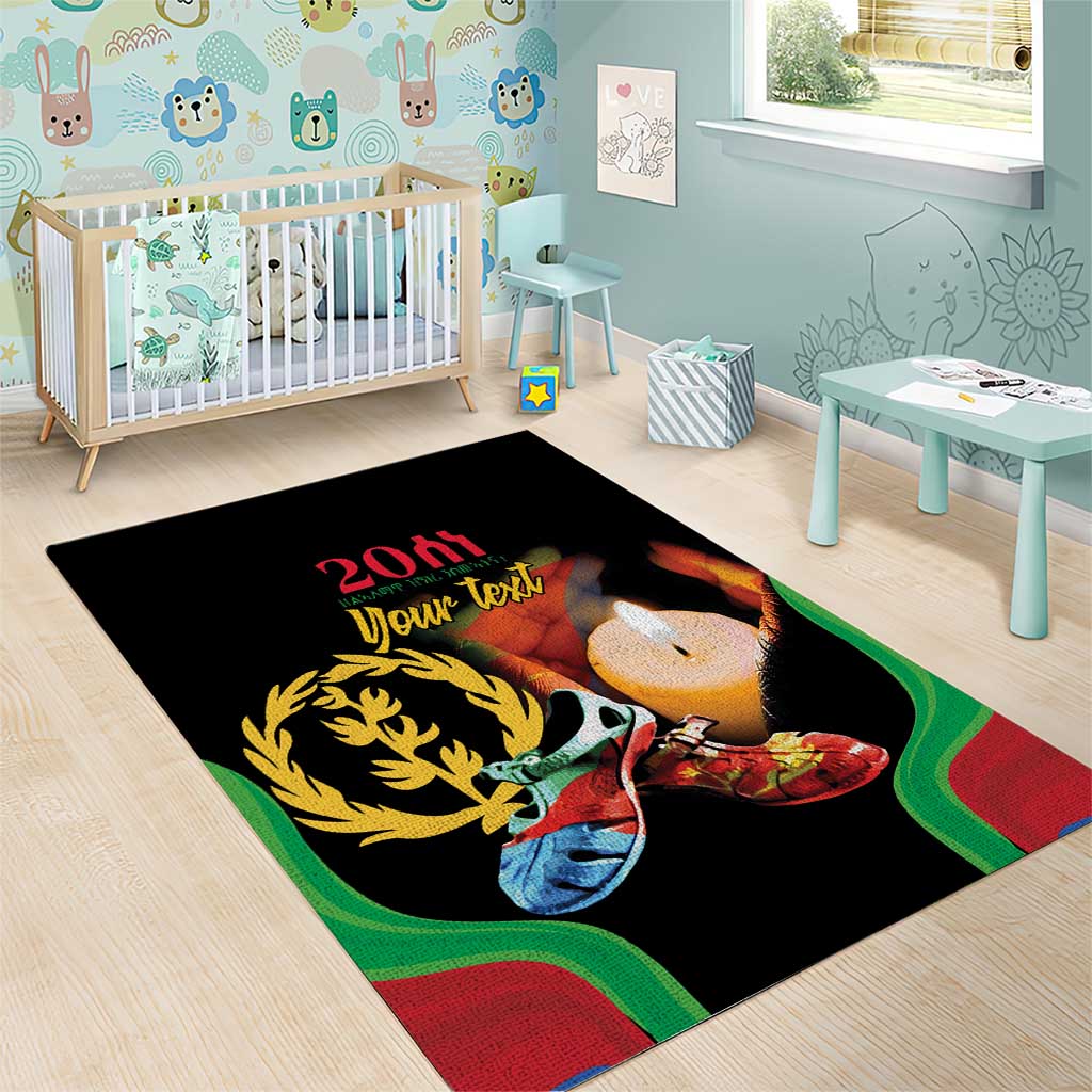 Personalized Afro-Eritrea Maelti Siwuat Area Rug Shida Shoes Glory To Our Martyrs Eritrea