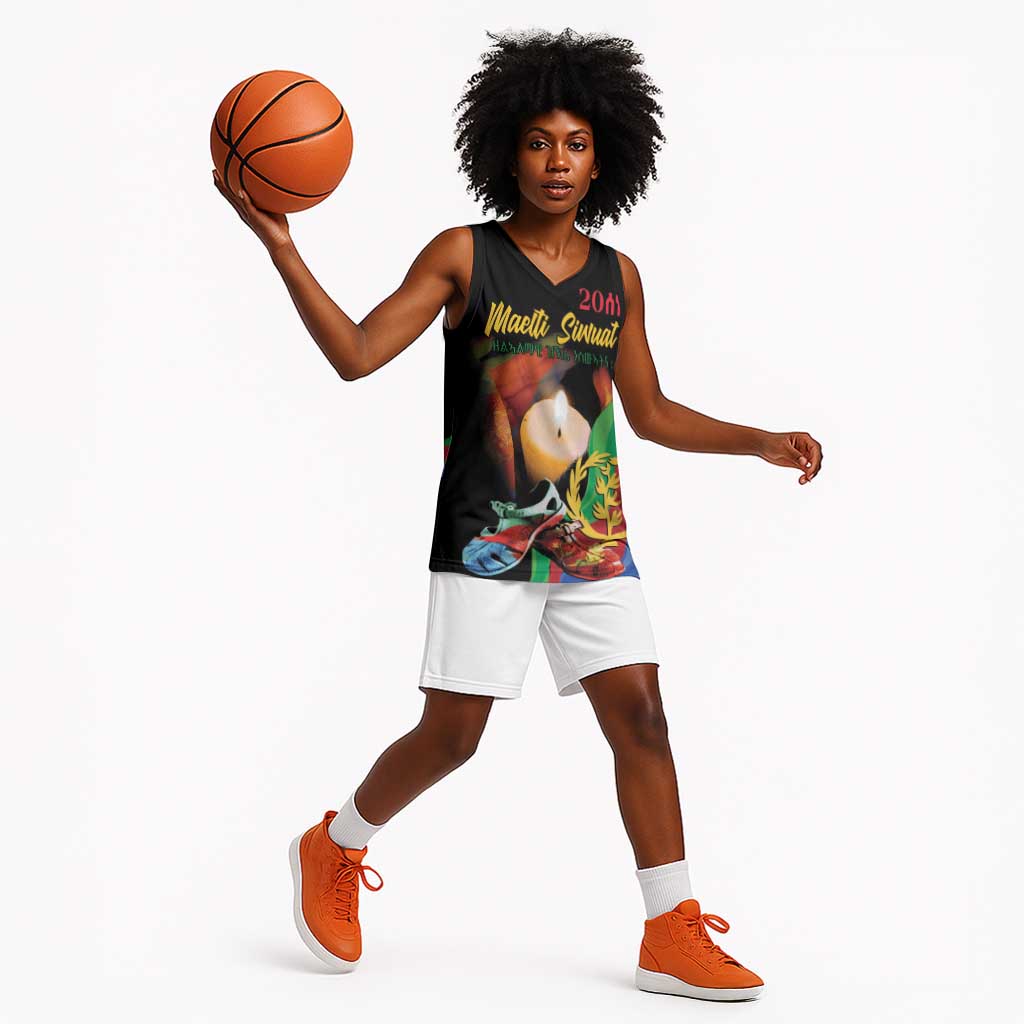 Personalized Afro-Eritrea Maelti Siwuat Basketball Jersey Shida Shoes Glory To Our Martyrs Eritrea - African Pride