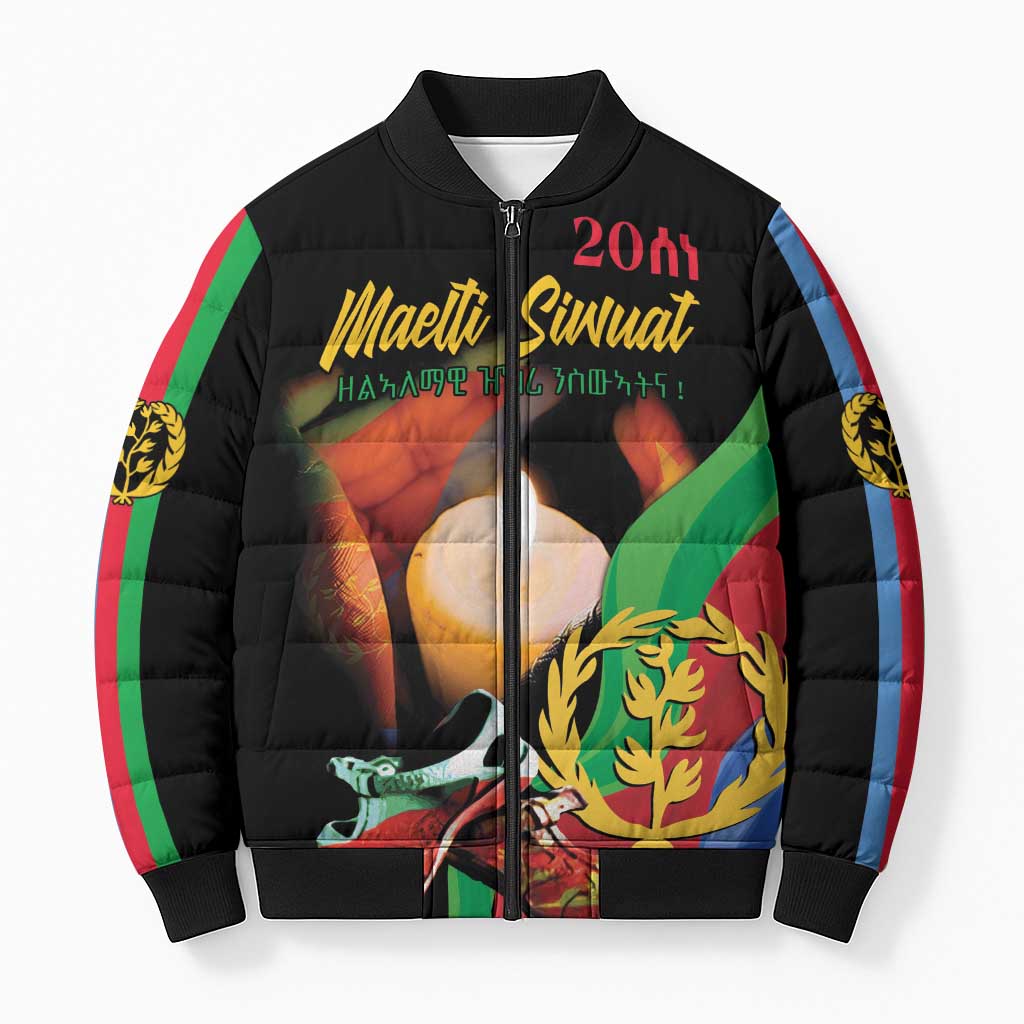 Personalized Eritrea Maelti Siwuat Bomber Puffer Jacket Shida Shoes Glory To Our Martyrs Eritrea