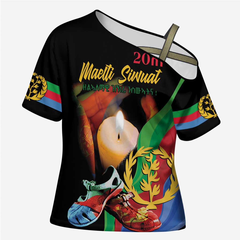 Personalized Eritrea Maelti Siwuat Cross Shoulder Shirt Shida Shoes Glory To Our Martyrs Eritrea