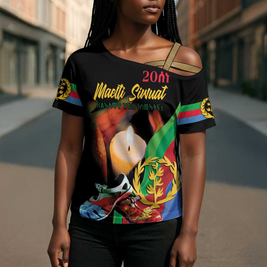 Personalized Eritrea Maelti Siwuat Cross Shoulder Shirt Shida Shoes Glory To Our Martyrs Eritrea
