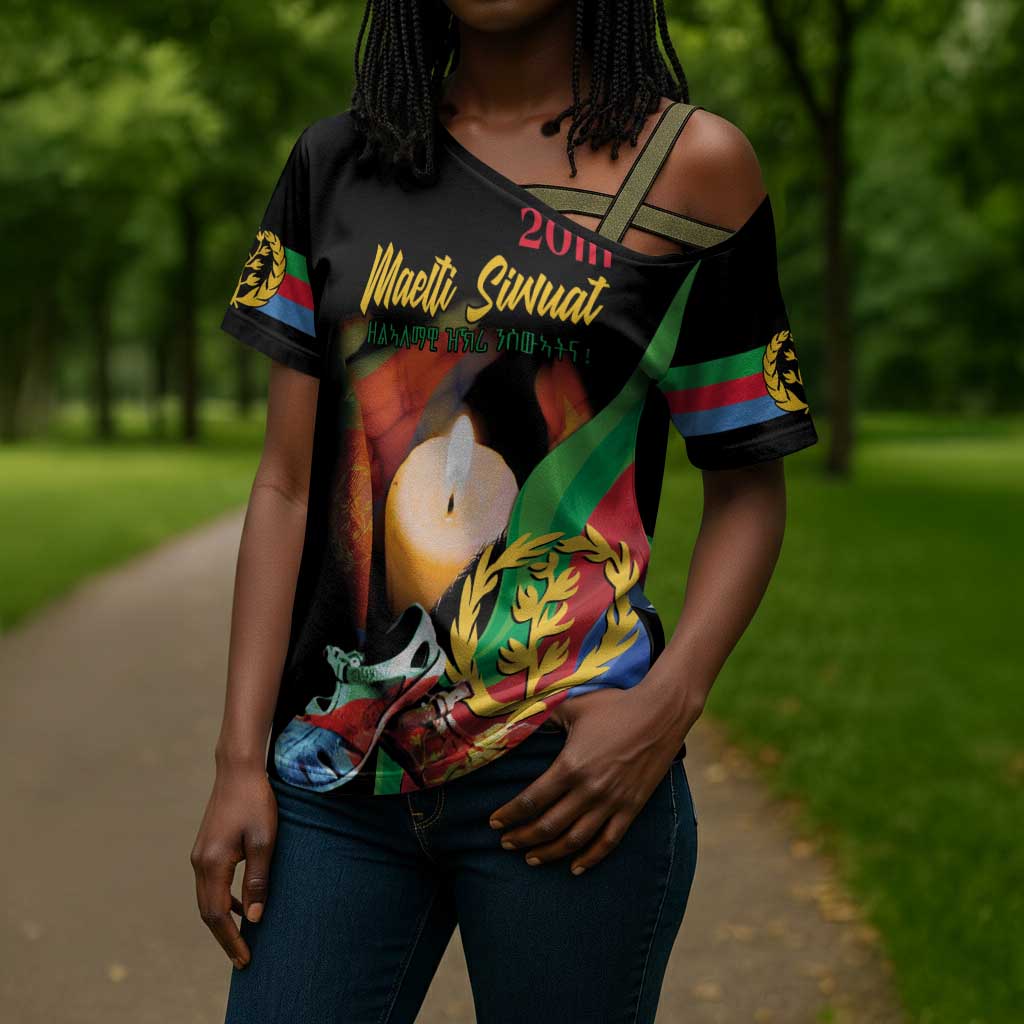 Personalized Eritrea Maelti Siwuat Cross Shoulder Shirt Shida Shoes Glory To Our Martyrs Eritrea