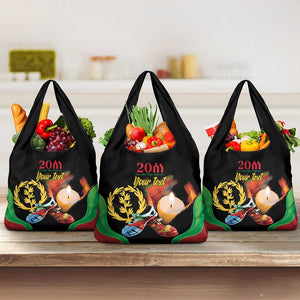 Personalized Afro-Eritrea Maelti Siwuat Grocery Bag Shida Shoes Glory To Our Martyrs Eritrea