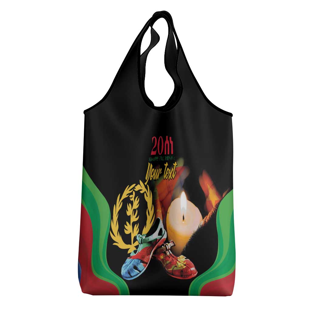 Personalized Afro-Eritrea Maelti Siwuat Grocery Bag Shida Shoes Glory To Our Martyrs Eritrea