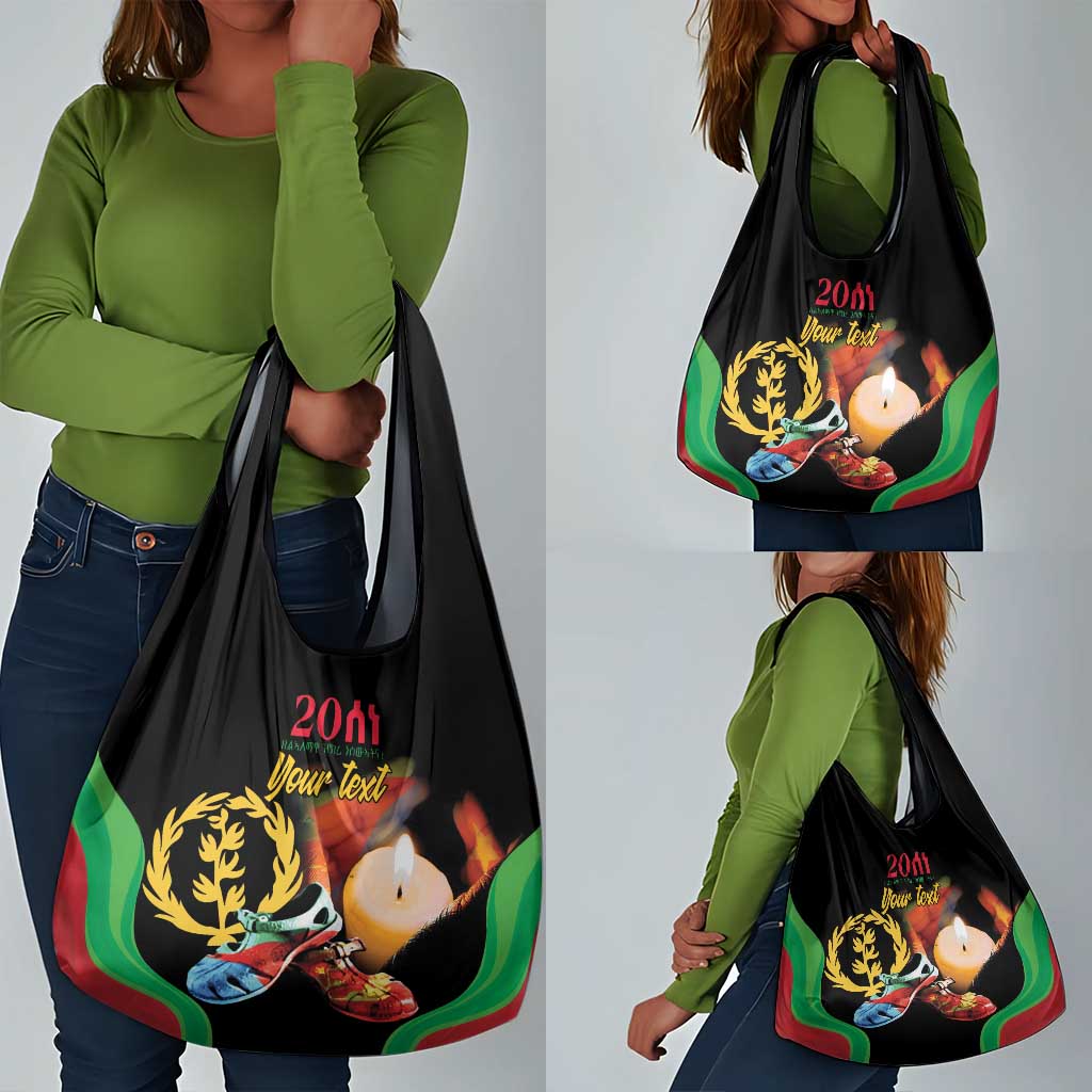 Personalized Afro-Eritrea Maelti Siwuat Grocery Bag Shida Shoes Glory To Our Martyrs Eritrea