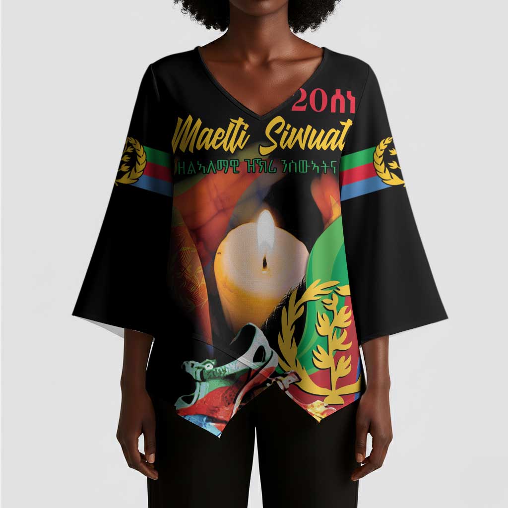 Personalized Eritrea Maelti Siwuat Kimono Sleeve Blouse Shida Shoes Glory To Our Martyrs Eritrea