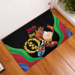 Personalized Afro-Eritrea Maelti Siwuat Rubber Doormat Shida Shoes Glory To Our Martyrs Eritrea