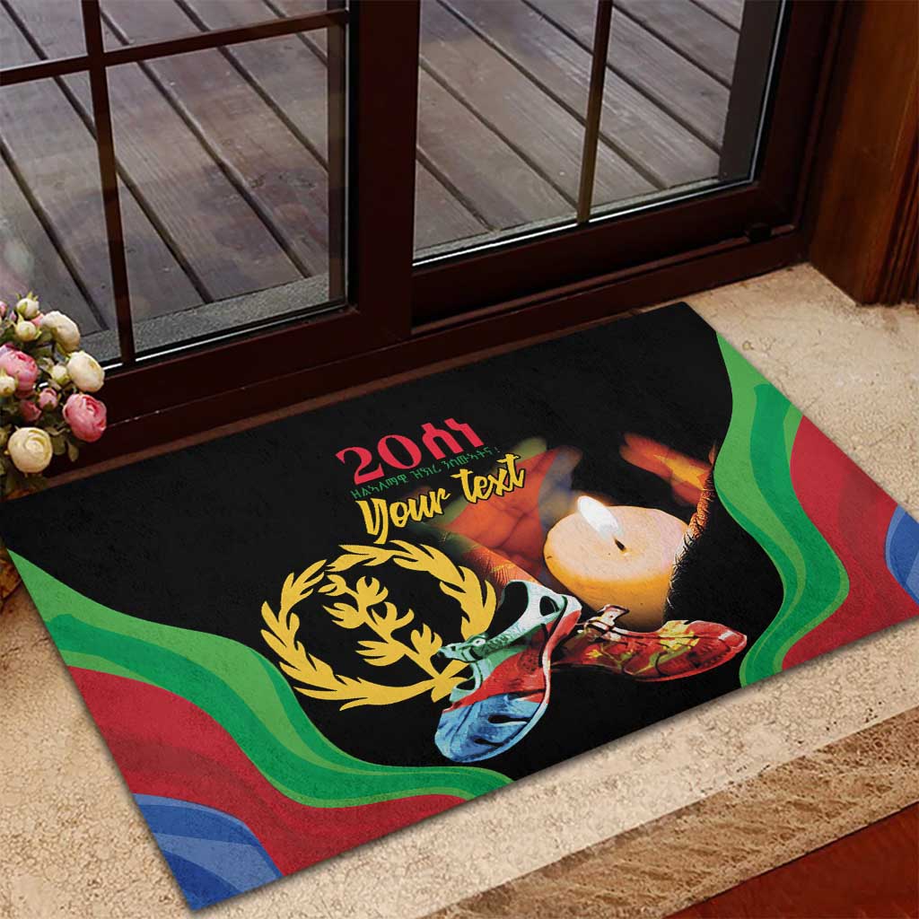 Personalized Afro-Eritrea Maelti Siwuat Rubber Doormat Shida Shoes Glory To Our Martyrs Eritrea