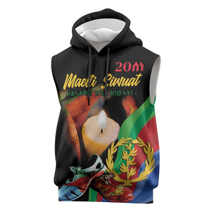 Personalized Afro-Eritrea Maelti Siwuat Sleeveless Hoodie Shida Shoes Glory To Our Martyrs Eritrea - African Pride