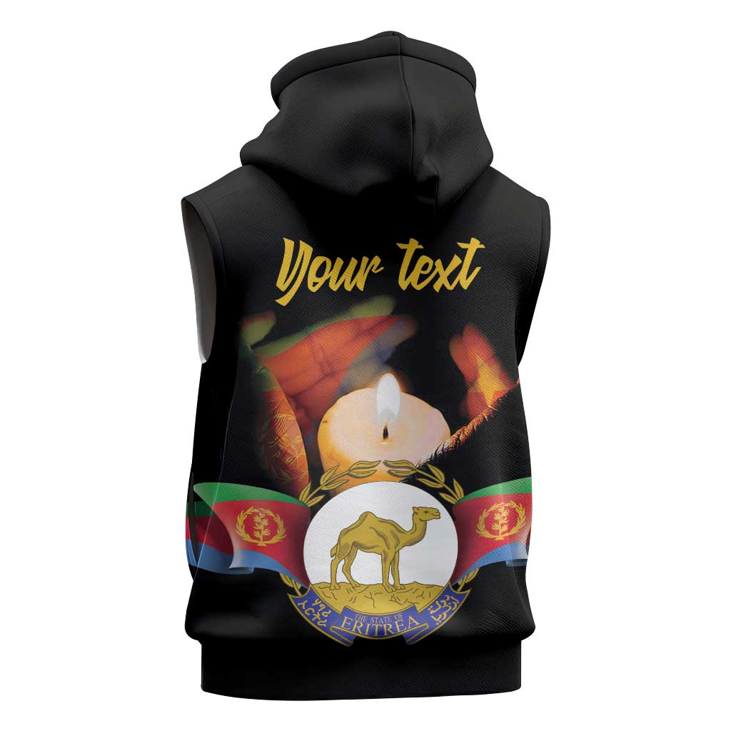 Personalized Afro-Eritrea Maelti Siwuat Sleeveless Zip Hoodie Shida Shoes Glory To Our Martyrs Eritrea - African Pride