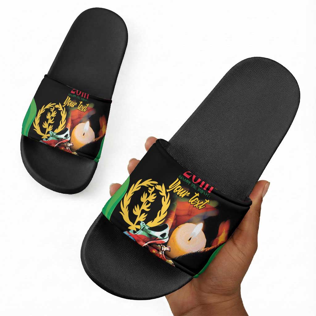 Personalized Eritrea Maelti Siwuat Slide Sandals Shida Shoes Glory To Our Martyrs Eritrea