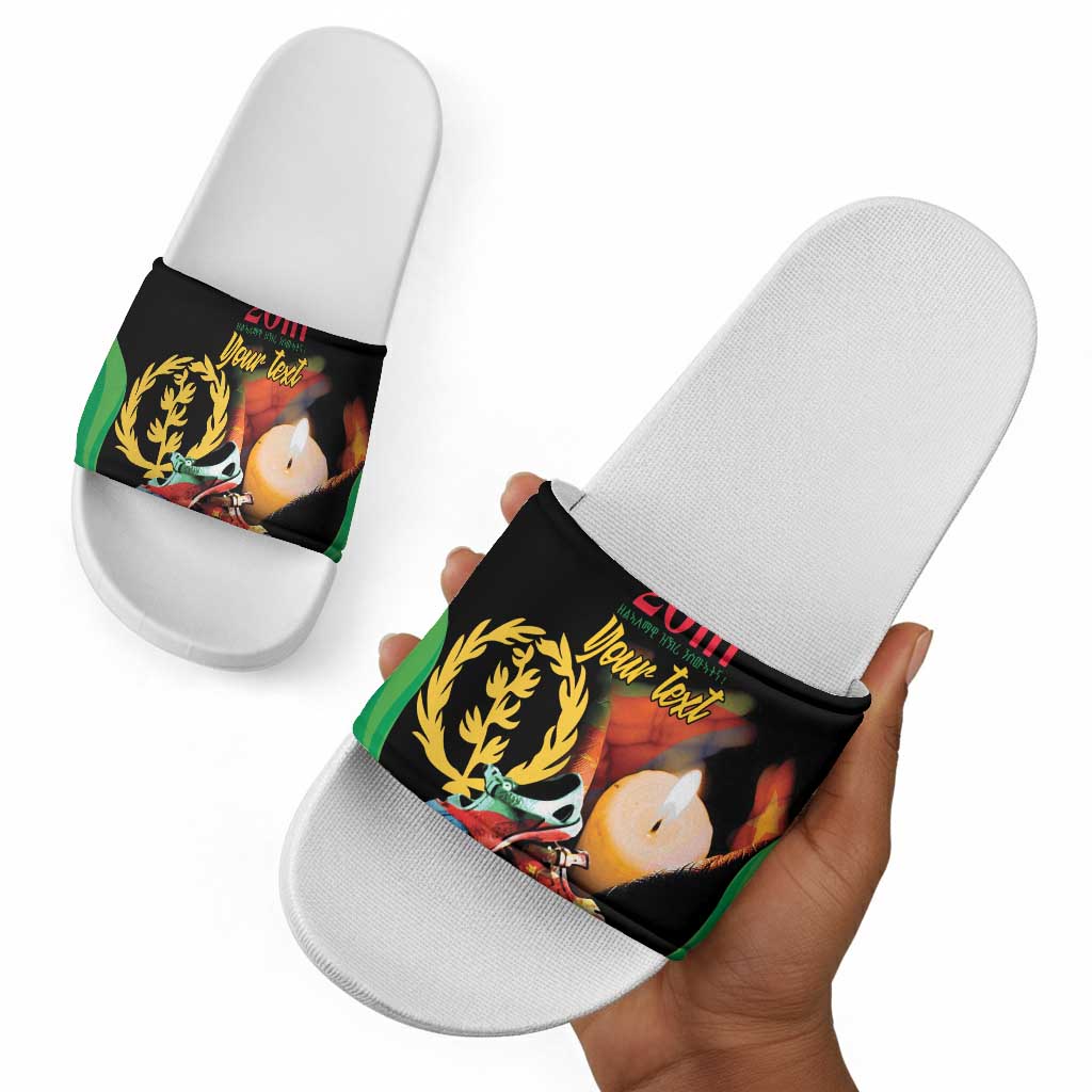 Personalized Eritrea Maelti Siwuat Slide Sandals Shida Shoes Glory To Our Martyrs Eritrea