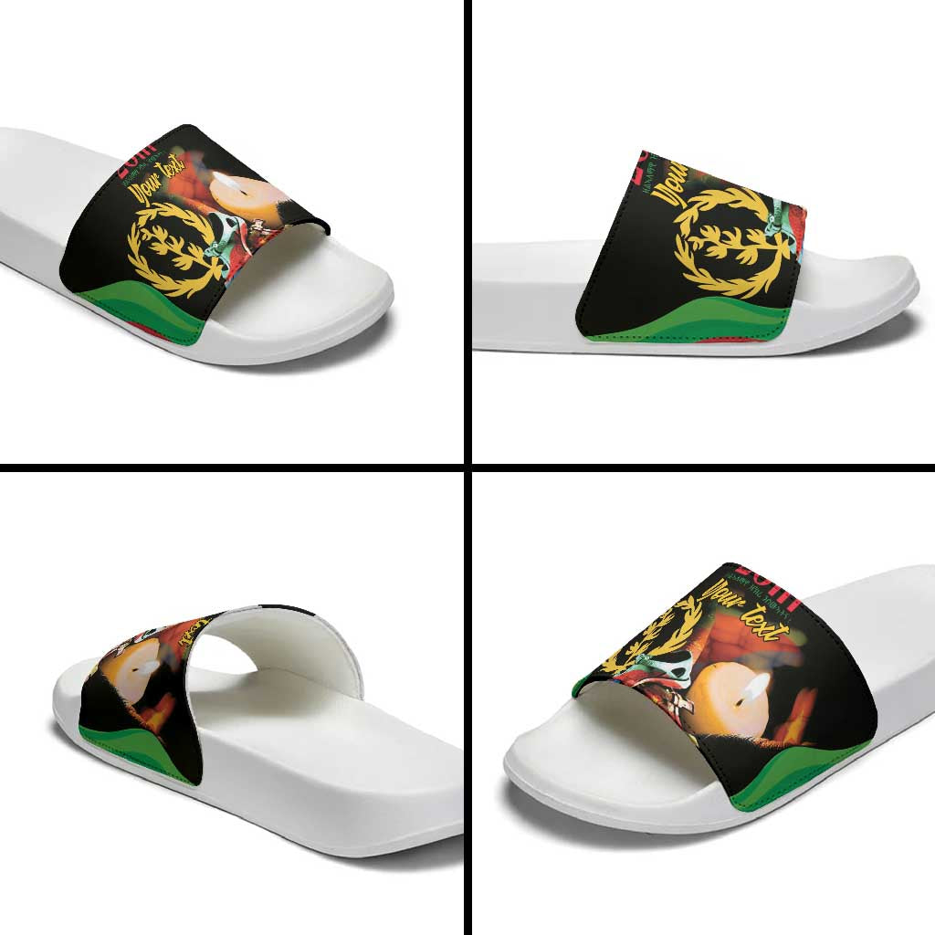 Personalized Eritrea Maelti Siwuat Slide Sandals Shida Shoes Glory To Our Martyrs Eritrea