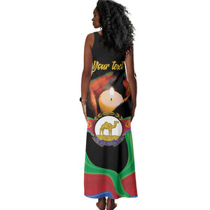 Personalized Afro-Eritrea Maelti Siwuat Tank Maxi Dress Shida Shoes Glory To Our Martyrs Eritrea