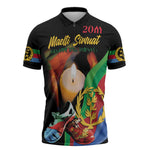 Personalized Eritrea Maelti Siwuat Zipper Polo Shirt Shida Shoes Glory To Our Martyrs Eritrea