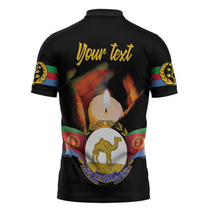 Personalized Eritrea Maelti Siwuat Zipper Polo Shirt Shida Shoes Glory To Our Martyrs Eritrea