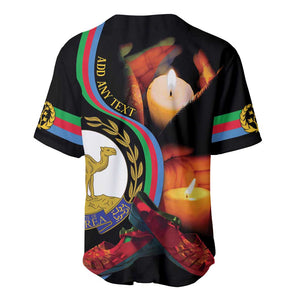 Personalized Afro-Eritrea Maelti Siwuat Baseball Jersey Candle Vigil Glory To Our Martyrs Eritrea