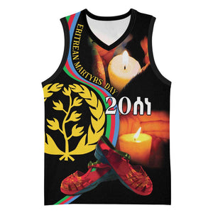 Personalized Afro-Eritrea Maelti Siwuat Basketball Jersey Candle Vigil Glory To Our Martyrs Eritrea - African Pride