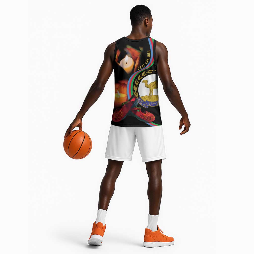Personalized Afro-Eritrea Maelti Siwuat Basketball Jersey Candle Vigil Glory To Our Martyrs Eritrea - African Pride