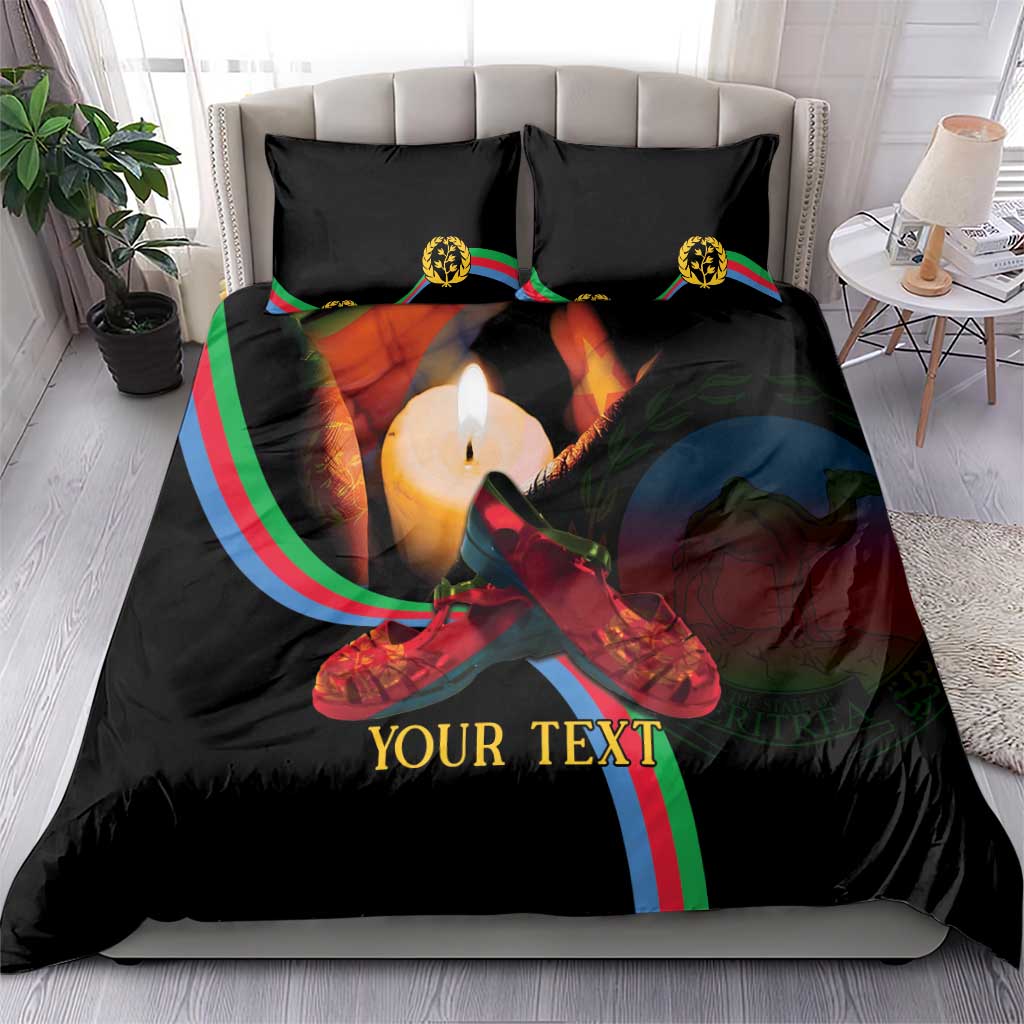 Personalized Afro-Eritrea Maelti Siwuat Bedding Set Candle Vigil Glory To Our Martyrs Eritrea