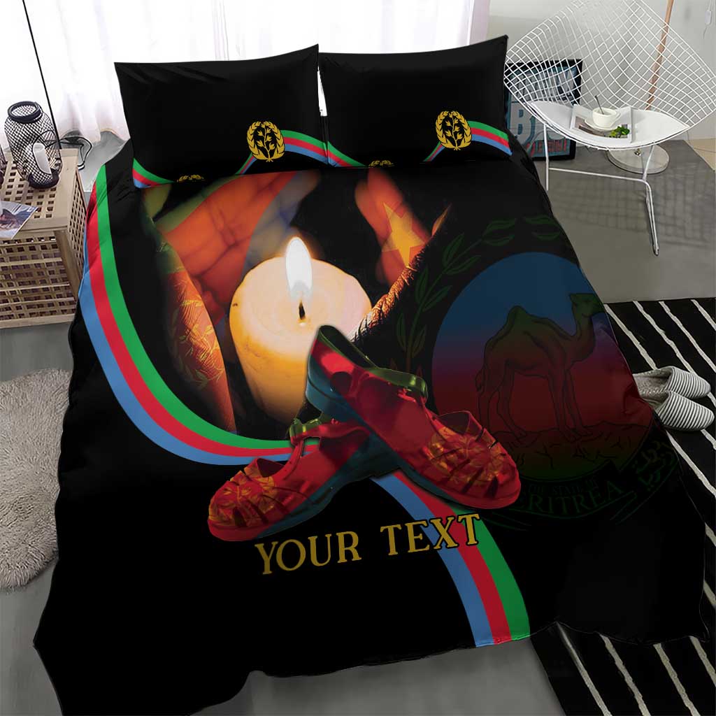 Personalized Afro-Eritrea Maelti Siwuat Bedding Set Candle Vigil Glory To Our Martyrs Eritrea
