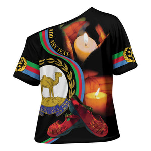 Personalized Afro-Eritrea Maelti Siwuat Cross Shoulder Shirt Candle Vigil Glory To Our Martyrs Eritrea