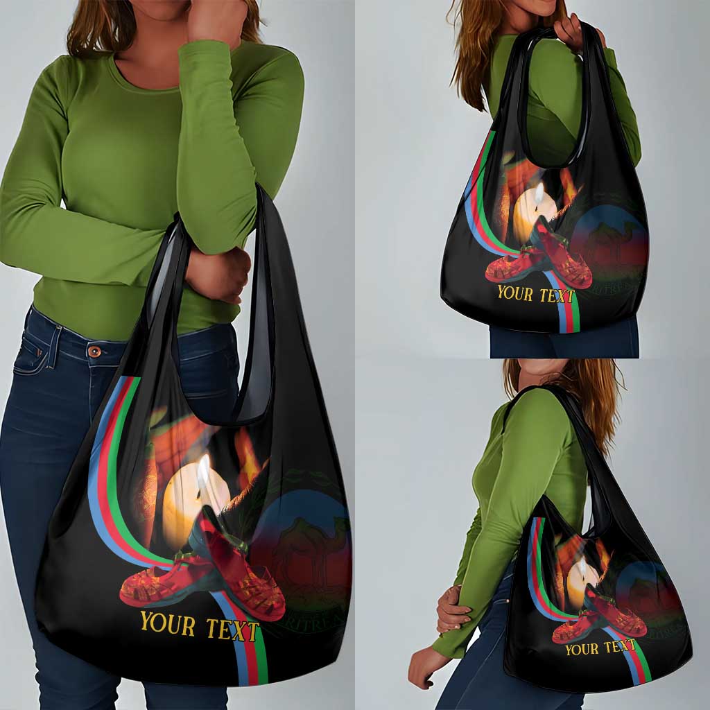 Personalized Afro-Eritrea Maelti Siwuat Grocery Bag Candle Vigil Glory To Our Martyrs Eritrea