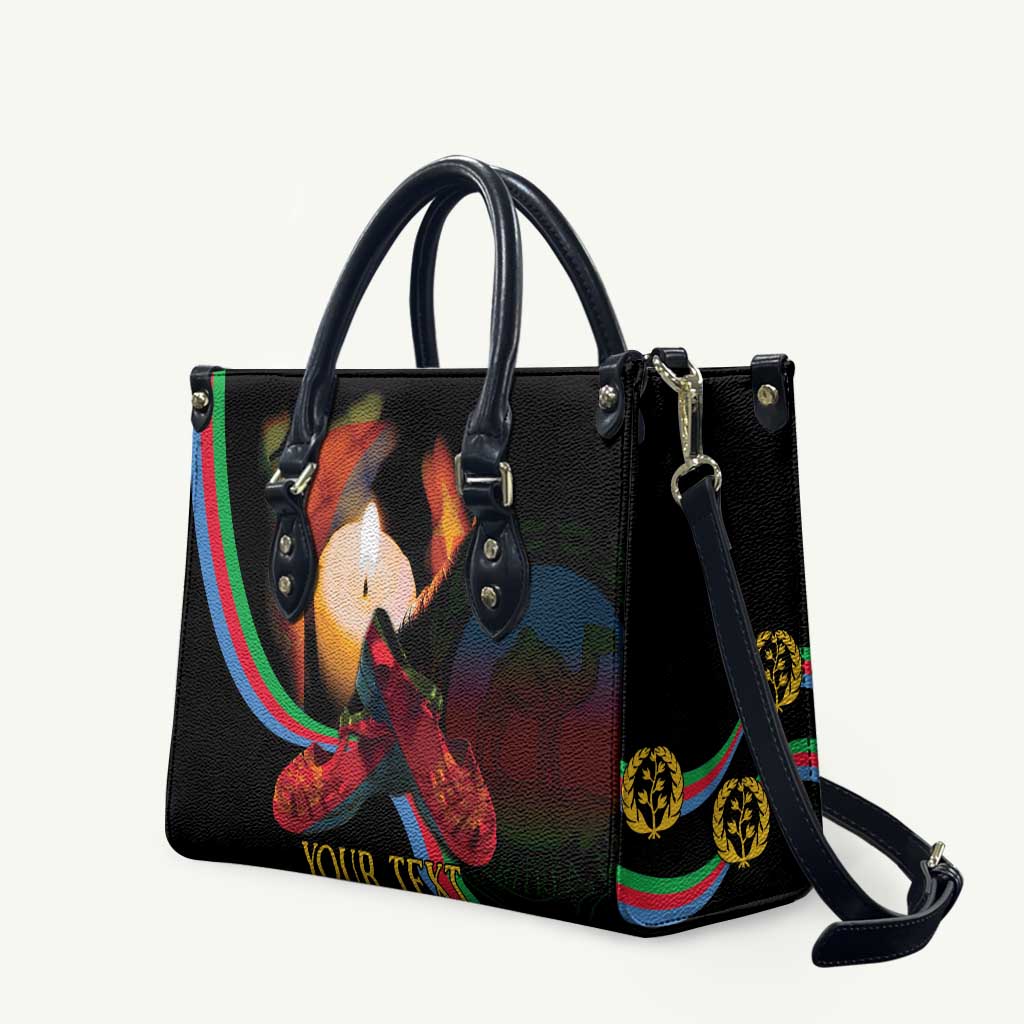 Personalized Afro-Eritrea Maelti Siwuat Leather Bag Candle Vigil Glory To Our Martyrs Eritrea