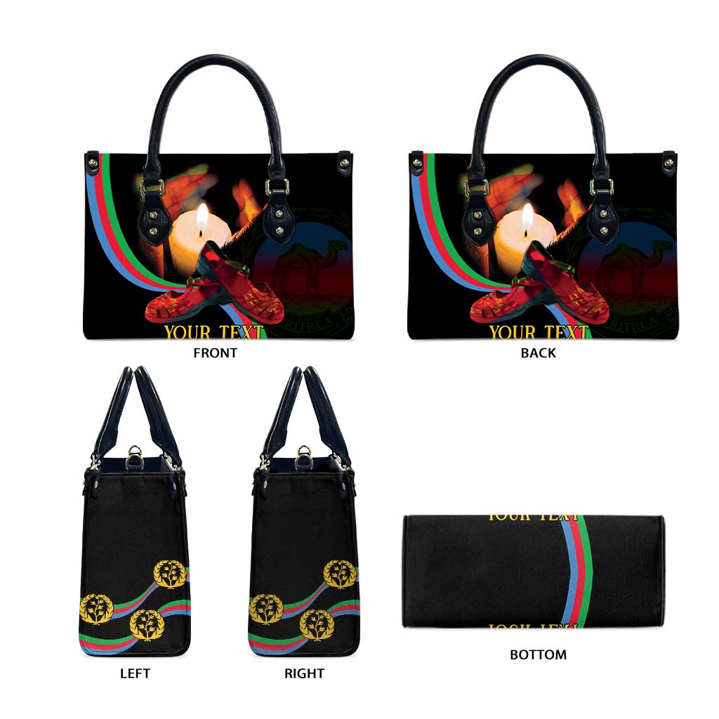 Personalized Afro-Eritrea Maelti Siwuat Leather Bag Candle Vigil Glory To Our Martyrs Eritrea