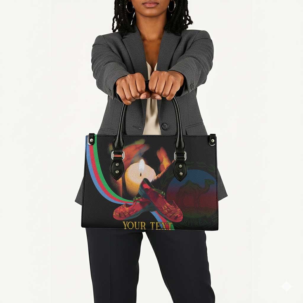 Personalized Afro-Eritrea Maelti Siwuat Leather Bag Candle Vigil Glory To Our Martyrs Eritrea