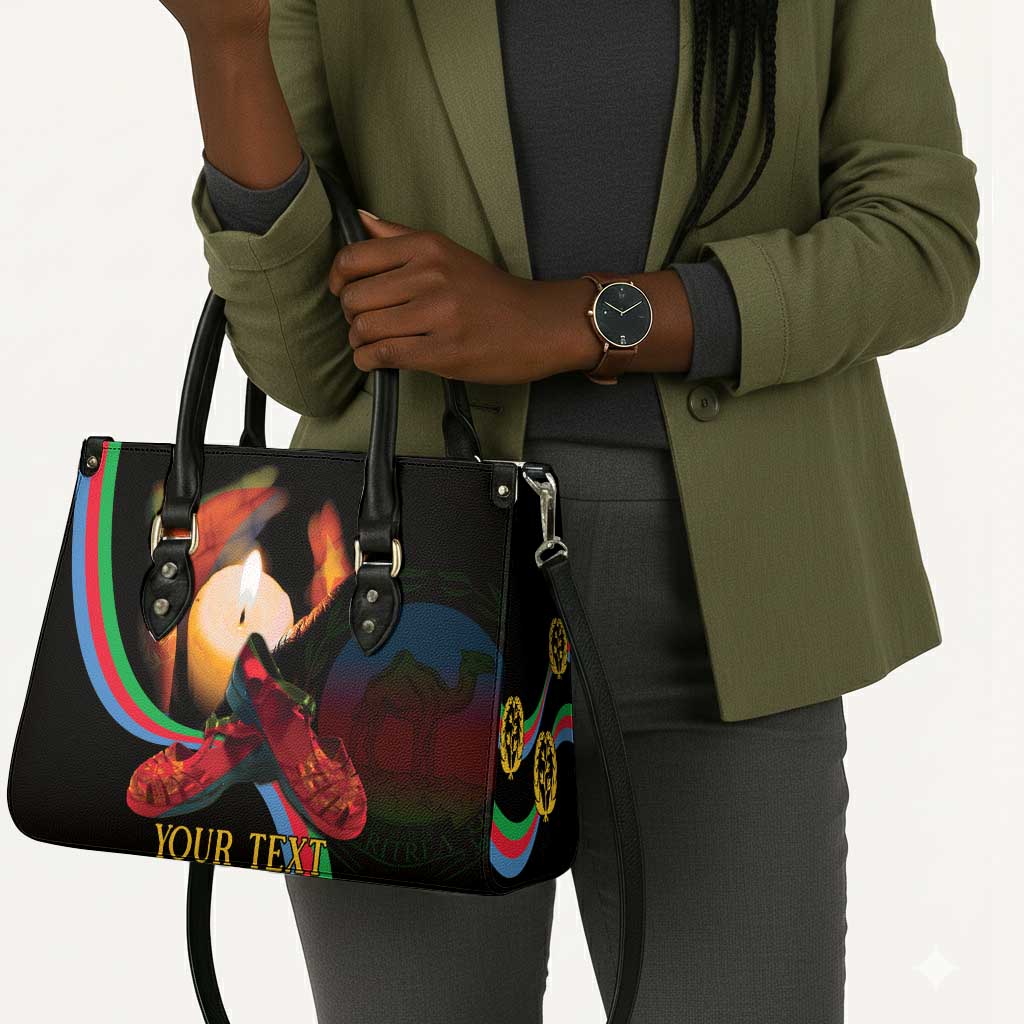 Personalized Afro-Eritrea Maelti Siwuat Leather Bag Candle Vigil Glory To Our Martyrs Eritrea