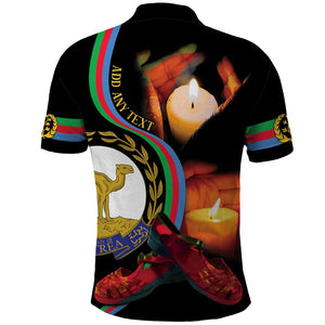 Personalized Afro-Eritrea Maelti Siwuat Polo Shirt Candle Vigil Glory To Our Martyrs Eritrea