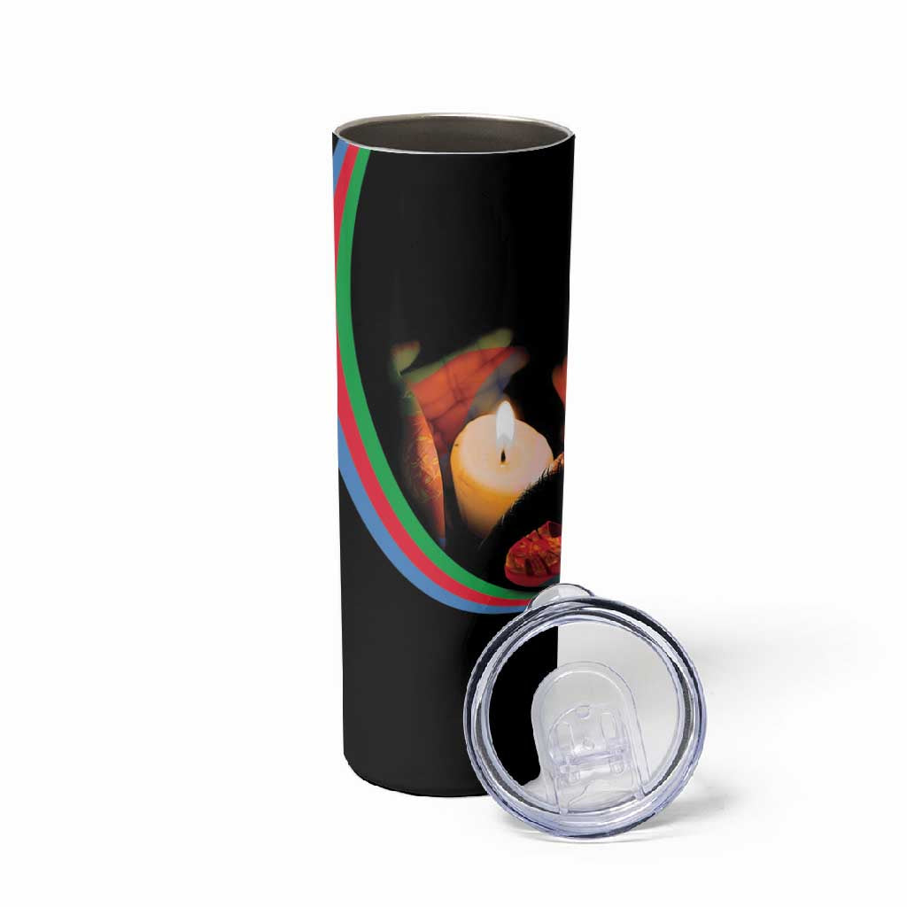 Personalized Afro-Eritrea Maelti Siwuat Skinny Tumbler Candle Vigil Glory To Our Martyrs Eritrea