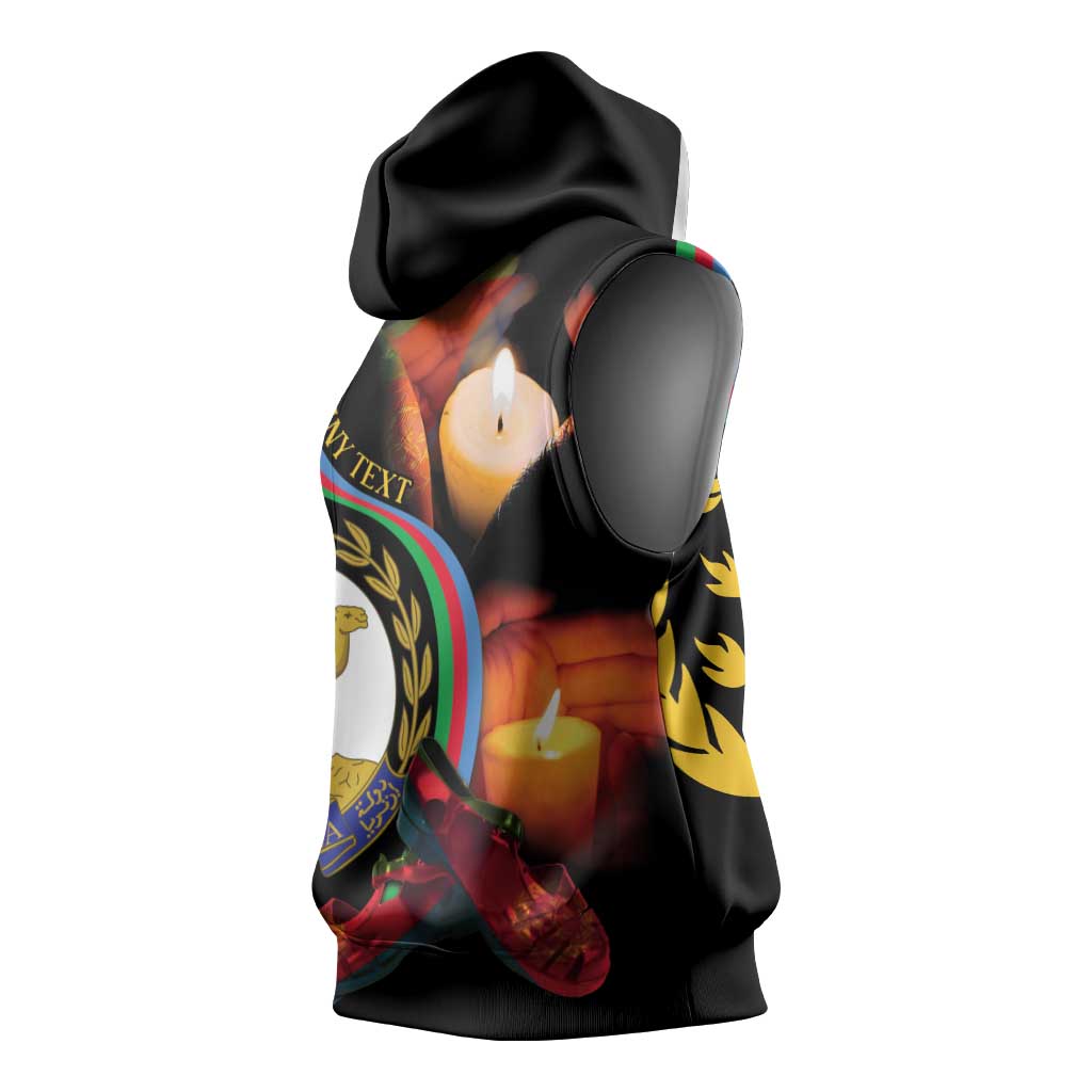 Personalized Afro-Eritrea Maelti Siwuat Sleeveless Hoodie Candle Vigil Glory To Our Martyrs Eritrea - African Pride