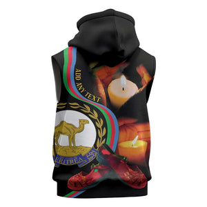 Personalized Afro-Eritrea Maelti Siwuat Sleeveless Zip Hoodie Candle Vigil Glory To Our Martyrs Eritrea - African Pride