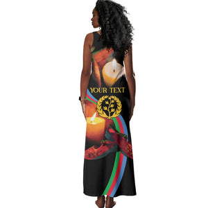 Personalized Afro-Eritrea Maelti Siwuat Tank Maxi Dress Candle Vigil Glory To Our Martyrs Eritrea