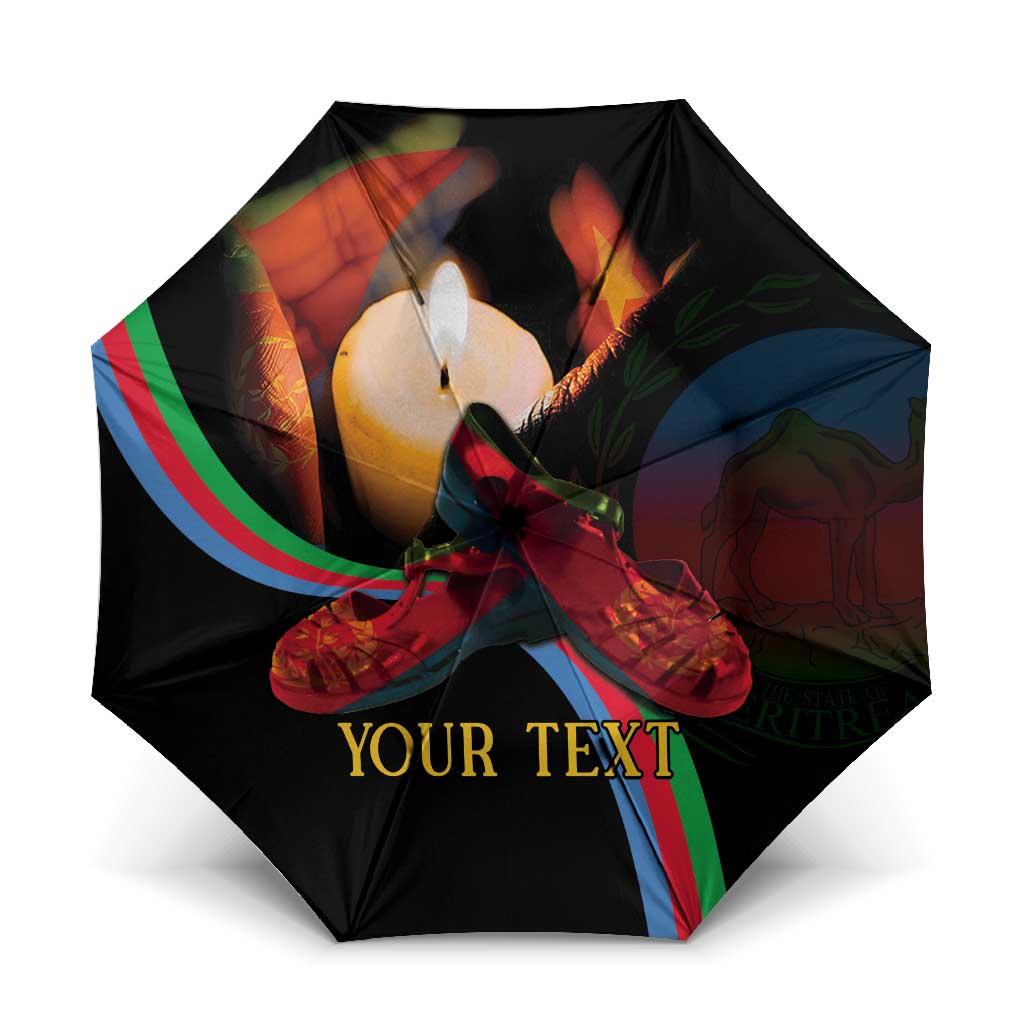 Personalized Afro-Eritrea Maelti Siwuat Umbrella Candle Vigil Glory To Our Martyrs Eritrea