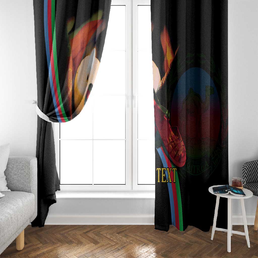 Personalized Afro-Eritrea Maelti Siwuat Window Curtain Candle Vigil Glory To Our Martyrs Eritrea