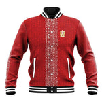 World Football 2026 Egypt Custom Baseball Jacket Red Ancient Egyptian Hieroglyphs - African Pride