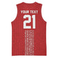 World Football 2026 Egypt Custom Basketball Jersey Red Ancient Egyptian Hieroglyphs - African Pride