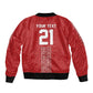World Football 2026 Egypt Custom Bomber Jacket Red Ancient Egyptian Hieroglyphs - African Pride