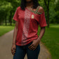 World Football 2026 Egypt Custom Cross Shoulder Shirt Red Ancient Egyptian Hieroglyphs - African Pride