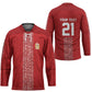 World Football 2026 Egypt Custom Hockey Jersey Red Ancient Egyptian Hieroglyphs - African Pride