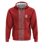 World Football 2026 Egypt Custom Hoodie Red Ancient Egyptian Hieroglyphs - African Pride