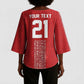 World Football 2026 Egypt Custom Kimono Sleeve Blouse Red Ancient Egyptian Hieroglyphs - African Pride