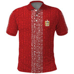 World Football 2026 Egypt Custom Polo Shirt Red Ancient Egyptian Hieroglyphs - African Pride